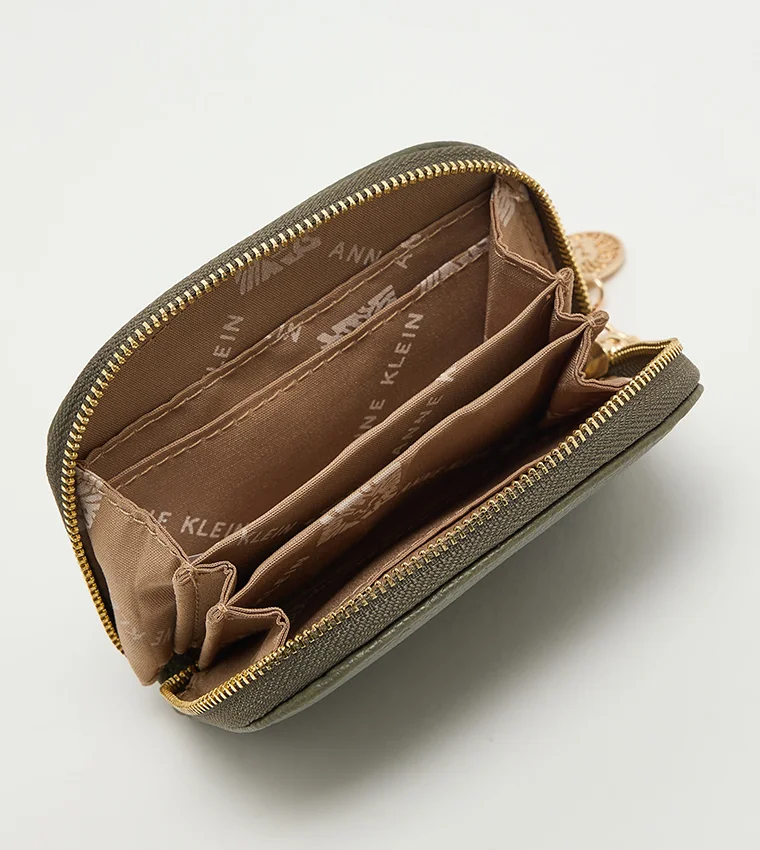 Anne Klein  Anne Klein Logo Detail Zip-around Card Holder for Women | Best Price UAE